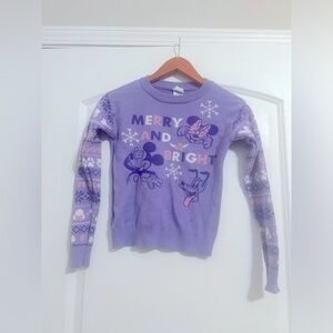 Girl's Disney 100th Mickey Mouse and Friends Long Sleeve Sweater